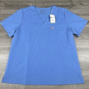 NWT Figs Womens Size XL Technical Collection Blue Catarina One Pocket Scrub Top